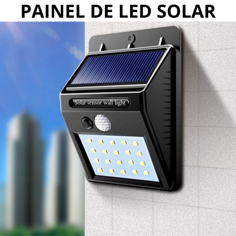 Painel de LED Solar com Sensor de movimento